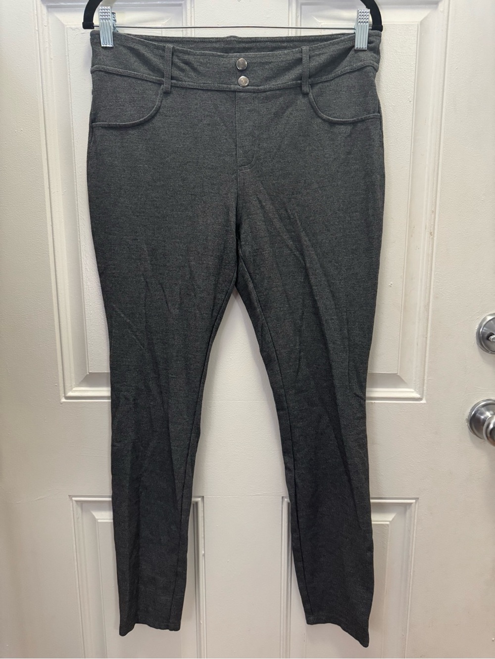 Joe Benbasset Charcoal Gray Slim Ponte Pants 0483
